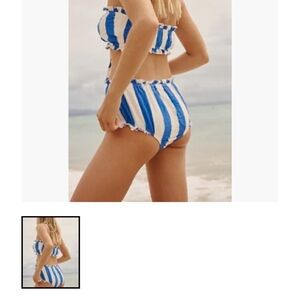 FP Beach navy/Marin/ White Striped Bikini Bloopers ONLY fit M-L